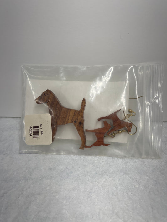 Smooth Fox Terrier wood jewelry