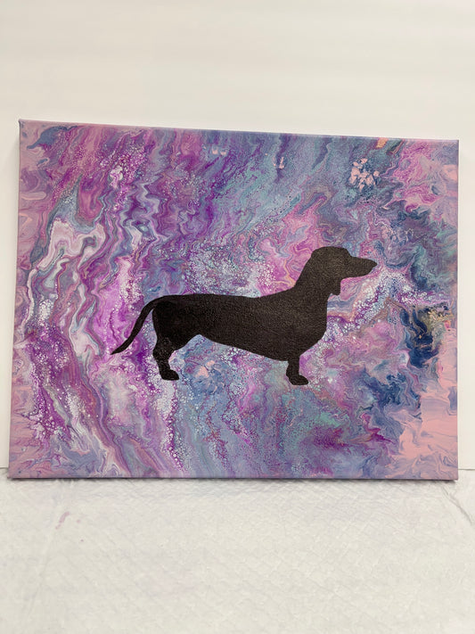 dachshund painting