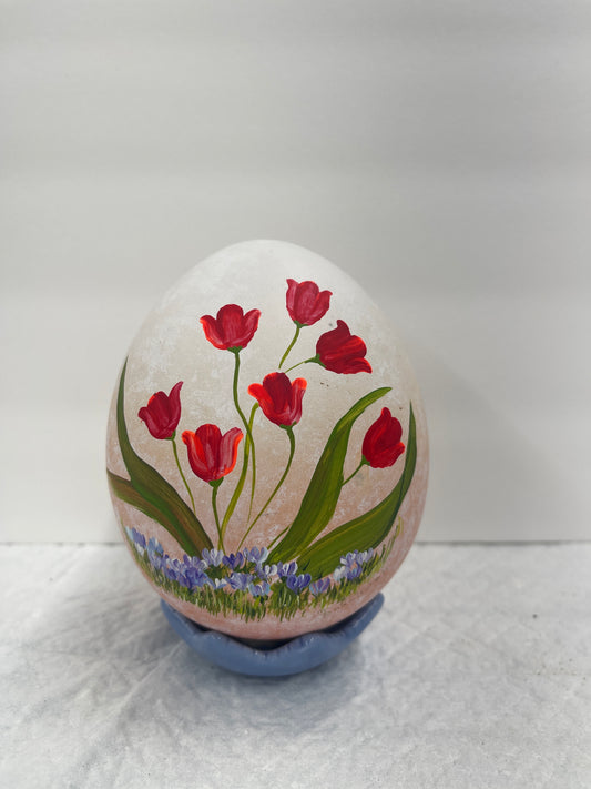 Brockwell floral painted egg