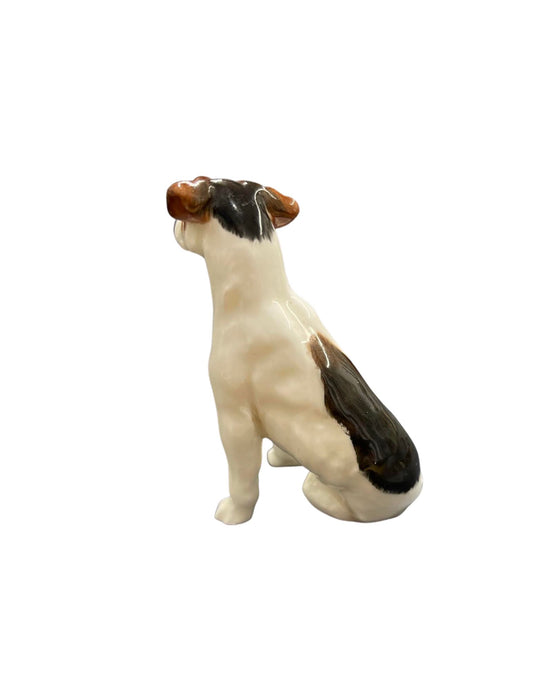 VINTAGE ROYAL DOULTON K7 SITTING AMERICAN FOX HOUND DOG FIGURINE (smooth fox terrier)