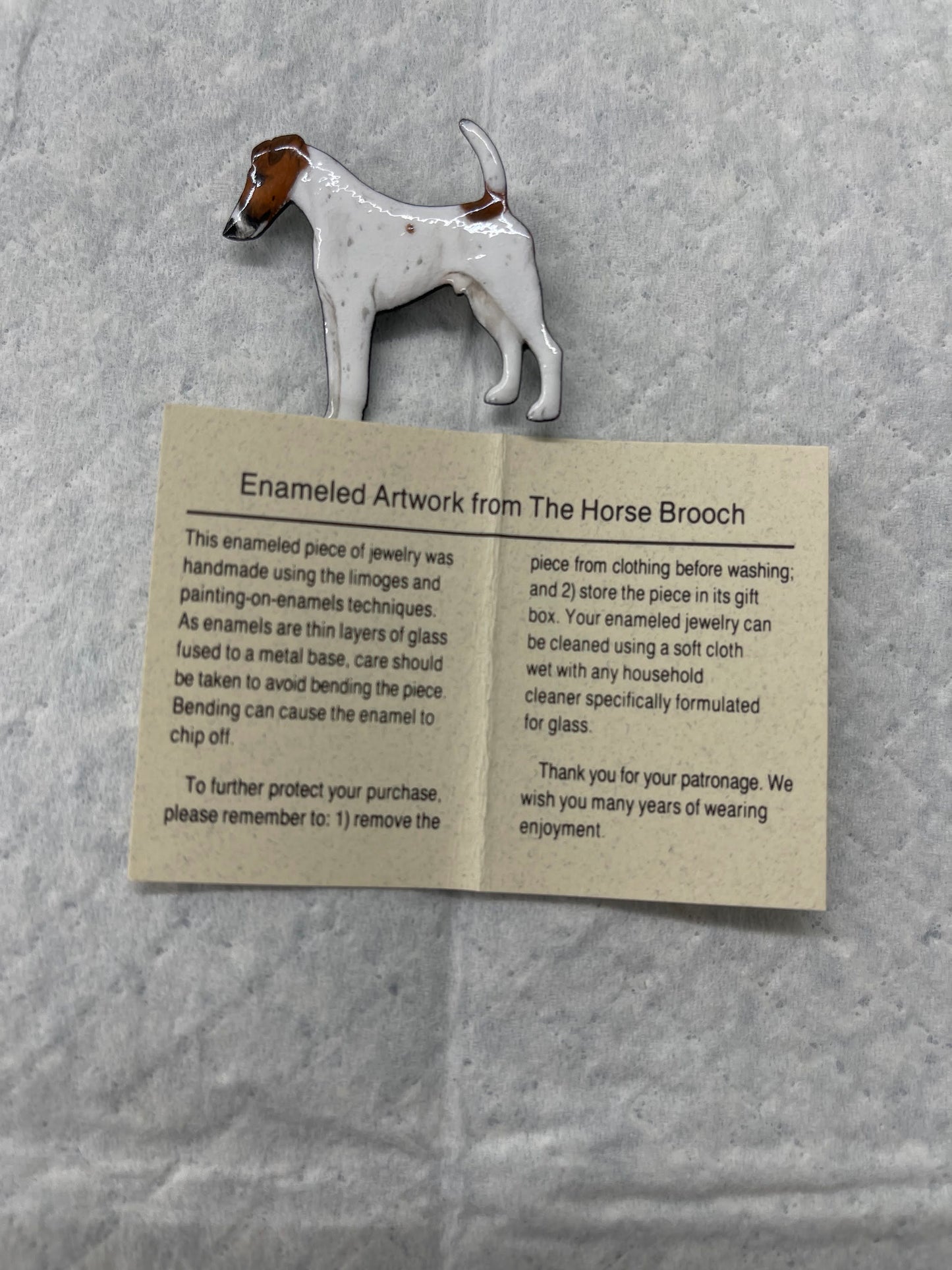 Smooth Fox Terrier Brooch small