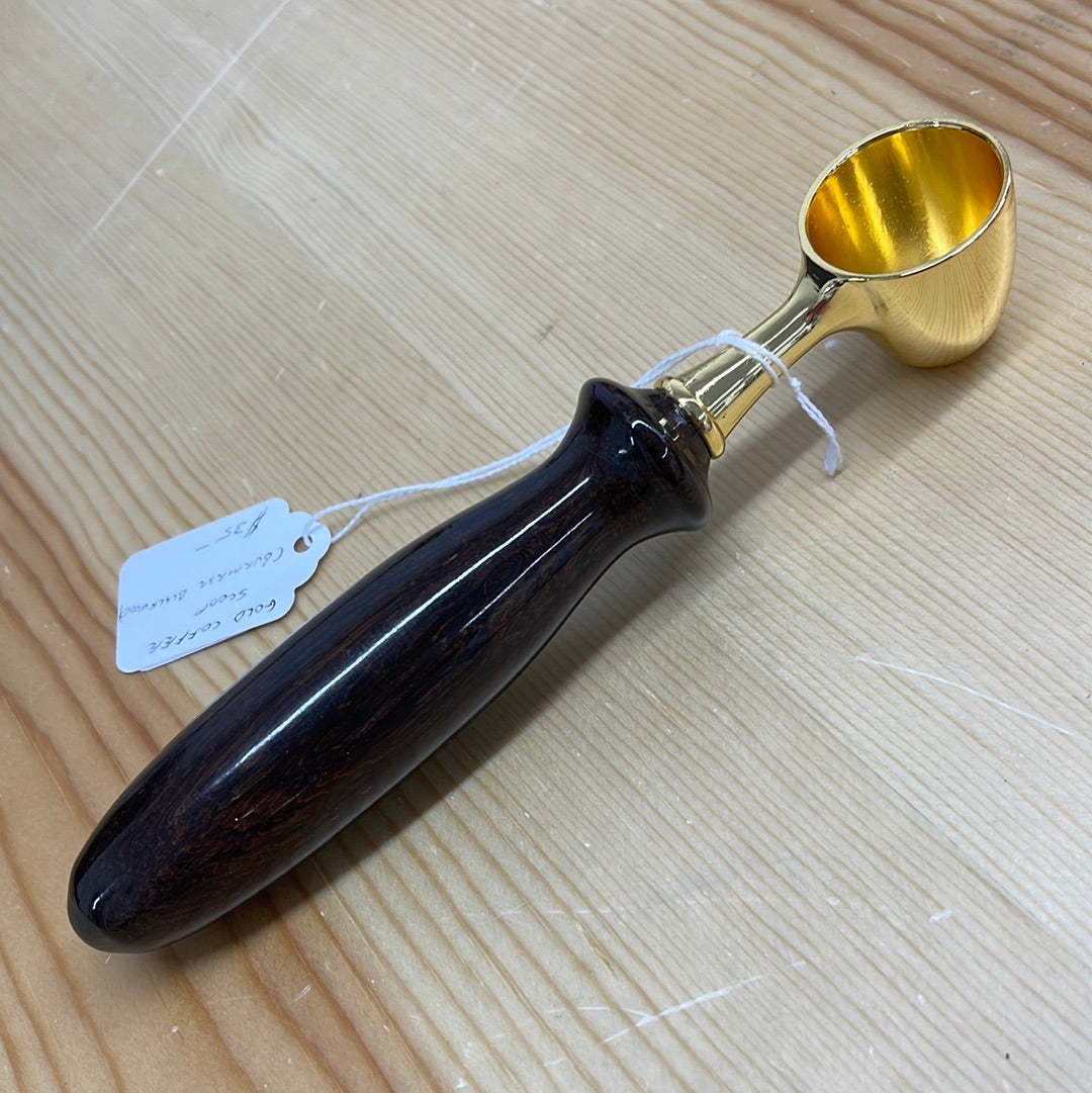 coffee scoop (gold/burmese blackwood)