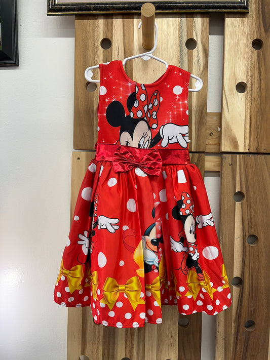 Mini Mouse Kids Dress with Polka Dots