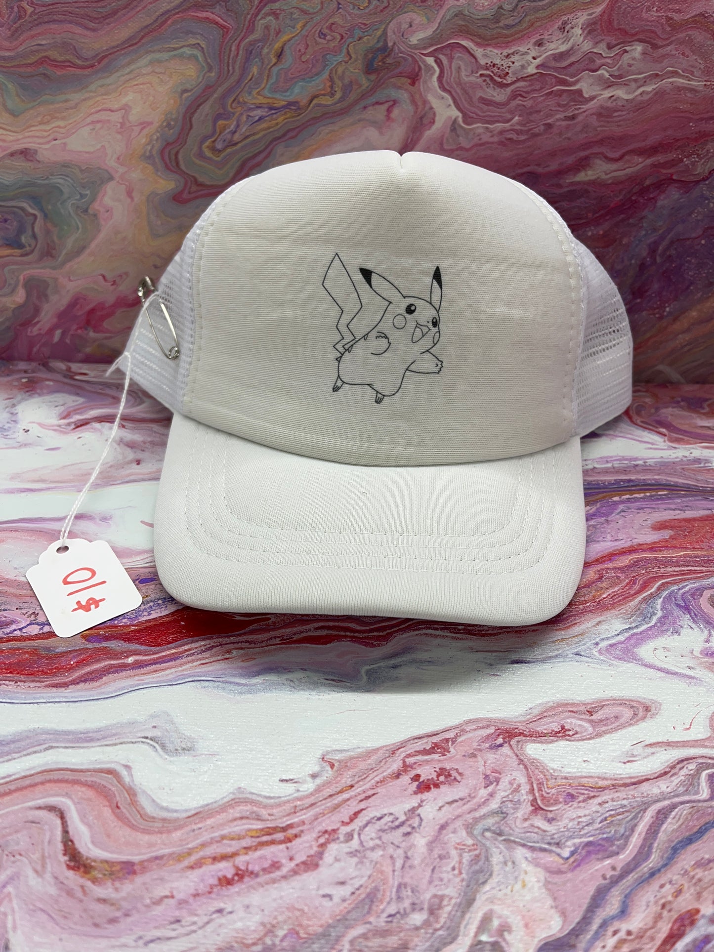 Kids hat, white Pikachu